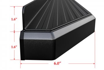 2019-2026 RAM 1500 Quad Cab (New Body Style), H-Series Tapered 6" Wheel to Wheel Running Boards (Black)