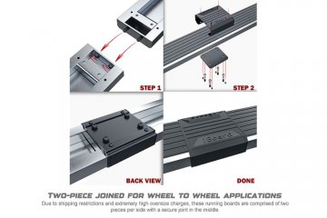 2019-2026 RAM 1500 Quad Cab (New Body Style), H-Series Tapered 6" Wheel to Wheel Running Boards (Black)