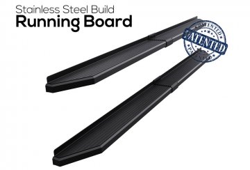 2019-2026 RAM 1500 Quad Cab (New Body Style), H-Series Tapered 6" Wheel to Wheel Running Boards (Black)