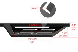 2007-2019 Chevy / GMC 2500/3500HD Double/Extended Cab, DS-Series Nerf Steps 2007-2019 Chevy / GMC 2500/3500HD Double/Extended Cab, DS-Series Nerf Steps